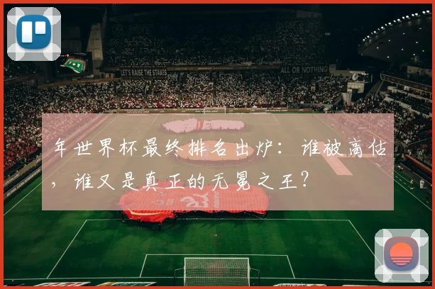 年世界杯最终排名出炉：谁被高估，谁又是真正的无冕之王？
